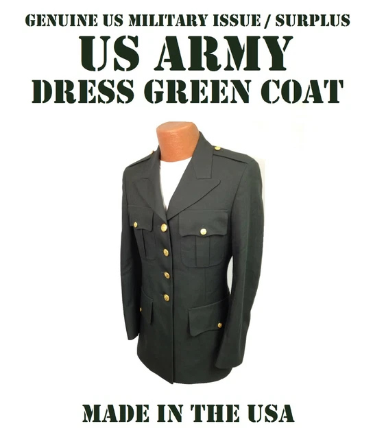 1970S/80S US MILITARY army dress uniform jacket green 38L Memorabilia £