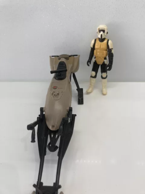 Vintage Speeder Bike and scout figure Kenner Star Wars ROTJ Vehicle 1983