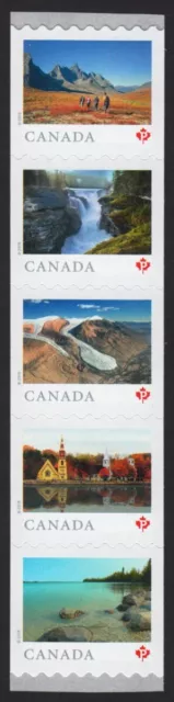 CANADA 2019 #3144-3148a = FROM FAR AND WIDE = Strip of 5 COIL stamps [qp] MNH