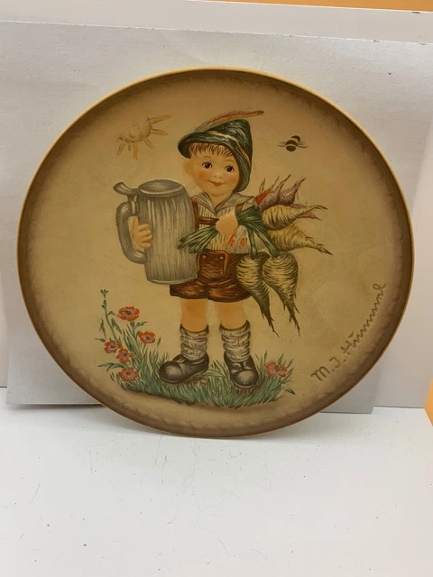Hummel Figura Plato Placa de Pared 18 CM Ø. Excelente Estado