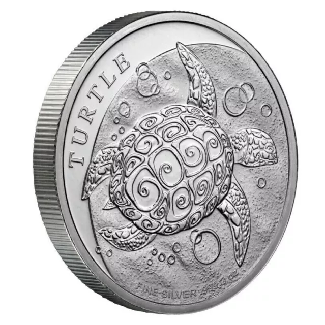 Niue Silbermünze Hawksbill Turtle 2024 2 Oz Silber 999 5 Dollars ST / BU