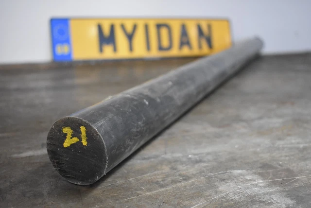 50mm x 940mm Black Nylon 6 Engineering Plastic Billet Round Bar (21)