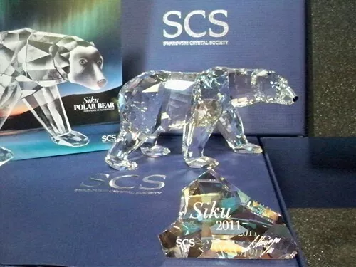 Swarovski Siku Polar Bear 1053154 ' Signed By Artist ' Scs 2011 Ae Swarovski Siku Polar Bear 1053154 ' Signed By Artist ' Scs 2011 Ae