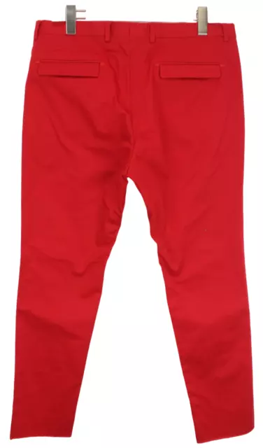 GUCCI 75HSF2 Trousers Men's (EU) 50 Chino Pleated Slim Fit Red 2