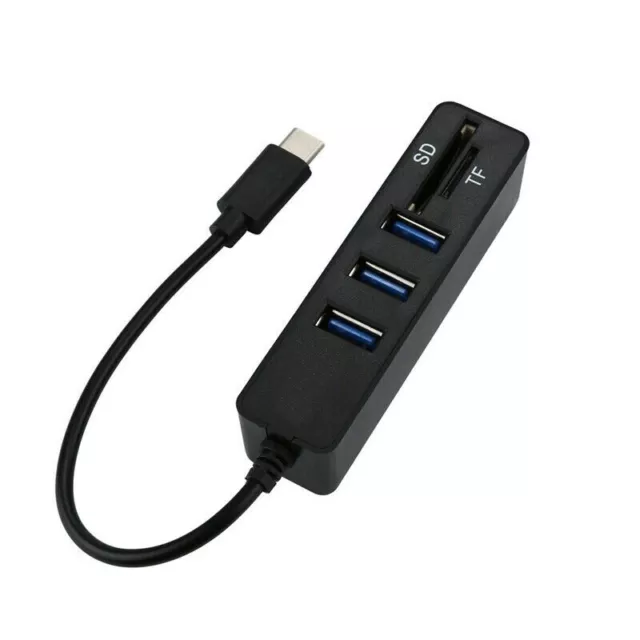 Usb Tipo C Usb 3.1 / 2.0 Hub 3 Puertos Lector Tarjetas Tf Hub A Usb Type-C 3.1