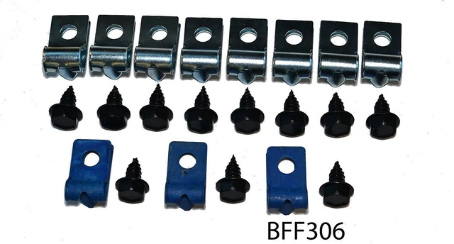 71-76 Buick Full Size 3/8 Fuel Line No Ret Tube Clips Clamp Bracket Set Bff306
