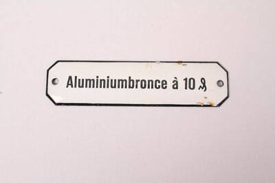 Aluminiumbronce A 10 Enamel Sign Colonial Pharmacy Krämmerladen ca.1900