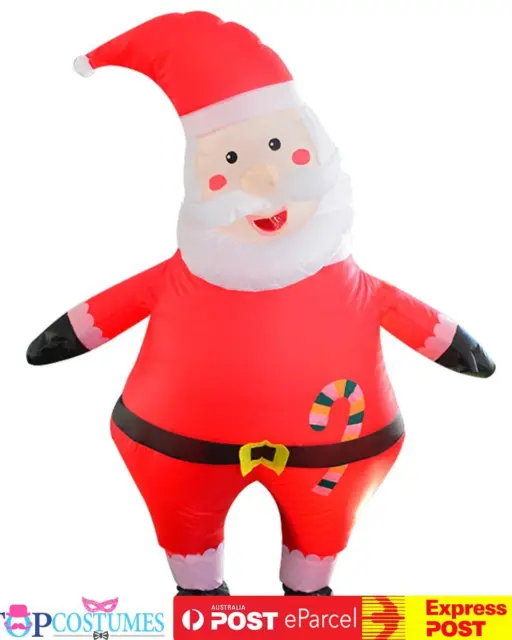 Deluxe Inflatable Santa Claus Costume Suit Funny Christmas Xmas Fancy Dress