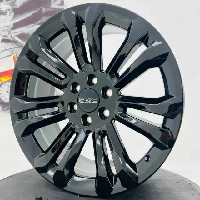 BLACK YUKON DENALI 22" Wheels Rims Sierra Onyx Ultimate 2024 2025