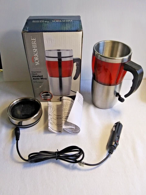 Yorkshire Stainless Steel Travel Mug 13 oz. Heated Red Outdoor Camping Trucker