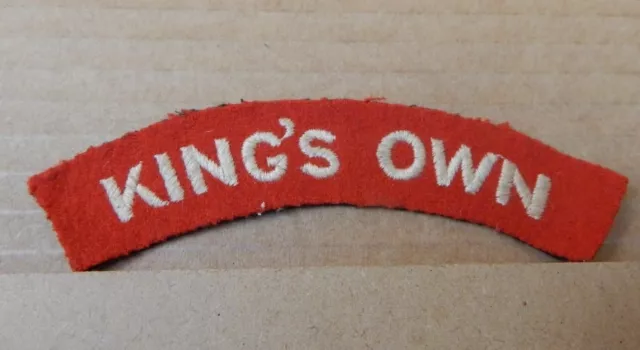 WW2 And later Kings Own Regiment Shoulder Badge Cloth b1