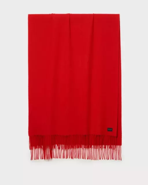 Rag & bone L104108 Red Addison Recycled Wool Scarf 28.5" X 78"