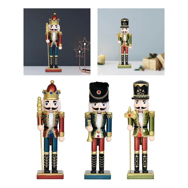 Nutcracker Ballet Gifts, Soldat casse-noisette de Noël, figurine de décoration en bois avec uniforme de