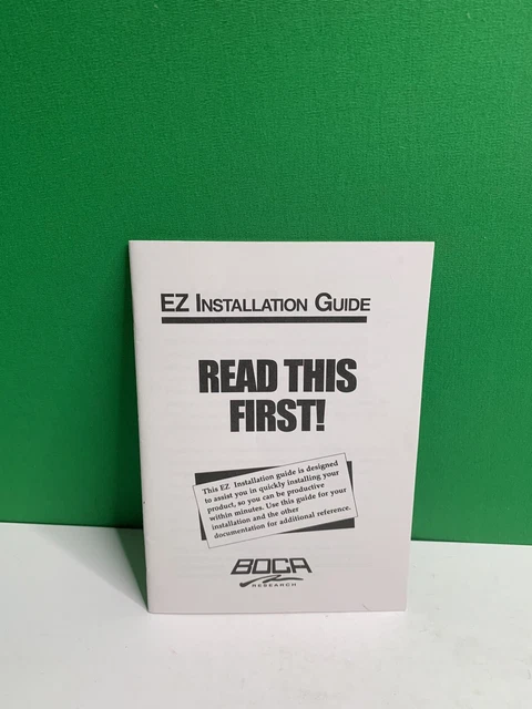 EZ Installation Guide READ THIS FIRST! BOCA Research