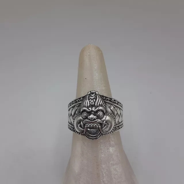 Bali Legacy Handcrafted Sterling Silver Barong Ring 10.80 Grams Size 8 ( GIFT )