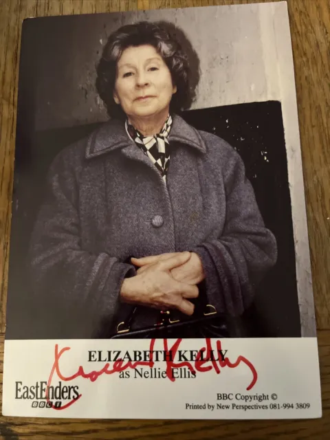 BBC EastEnders Nellie Ellis Elizabeth Kelly Hand Signed Cast Card Autograph