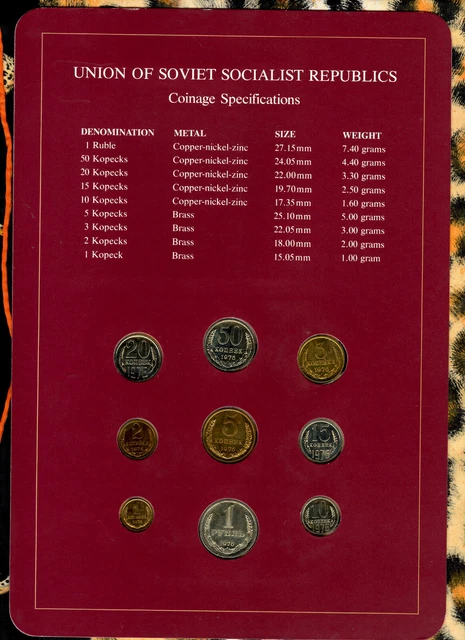 Coin Sets of All Nations USSR Russia All 1976 20 Kopeck UNC w/card Cat -$600+ 2