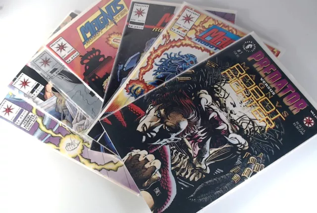 Valiant Comic Book Lot Magnus  Robot FIghter vs Predator, Turok, Shadowman, etc