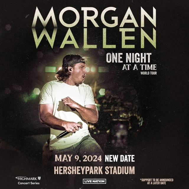 WALLEN TICKET Hershey Park May 5 2024 Section G Row 19 Seat 27 240.00 PicClick