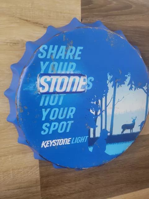 Keystone Light Hunting Funny Beer Bottle Cap  Metal Sign Man cave Bar Decor