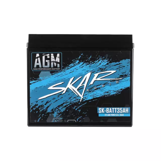 NEW SKAR AUDIO 12V 35Ah AGM HIGH PERFORMANCE CAR AUDIO BATTERY | SK-BATT35AH 2