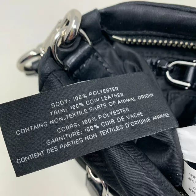 Marc Jacobs Mallorca Messenger Black Nylon Leather Trim Crossbody Bag Purse 3