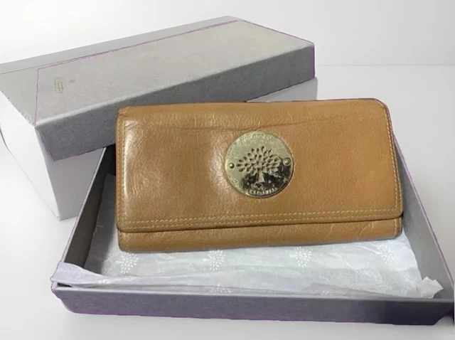 MULBERRY WOMEN S DARIA Continental Tan Brown Oak Leather Purse With Box RRP 295 116.00 PicClick UK