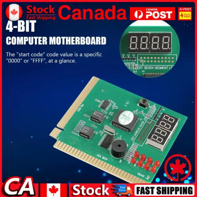 4-Digit PC Analyzer Diagnostic Post Card Motherboard Tester for ISA Main Boards