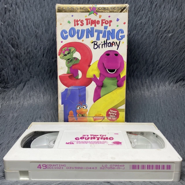 BARNEY IT’S TIME For Counting Classic Collection VHS Video Tape Sing ...