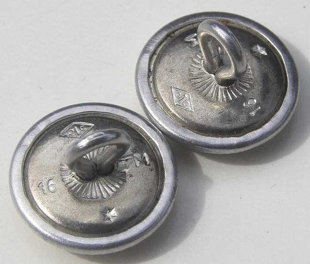 Paar Knöpfe 16 mm für Klappen und Schulterstücke, Uniform-Effekten 2637