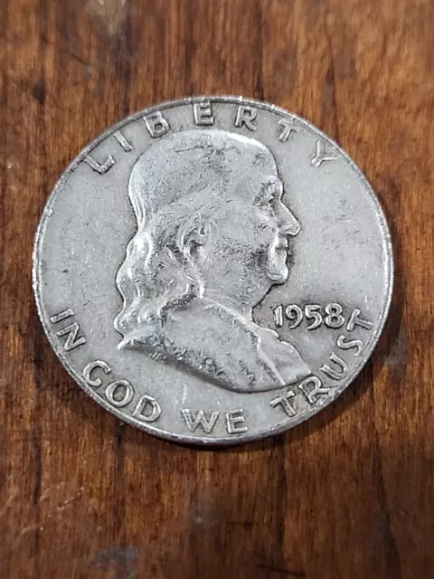 1958-D Benjamin Franklin Half Dollar  90% Silver