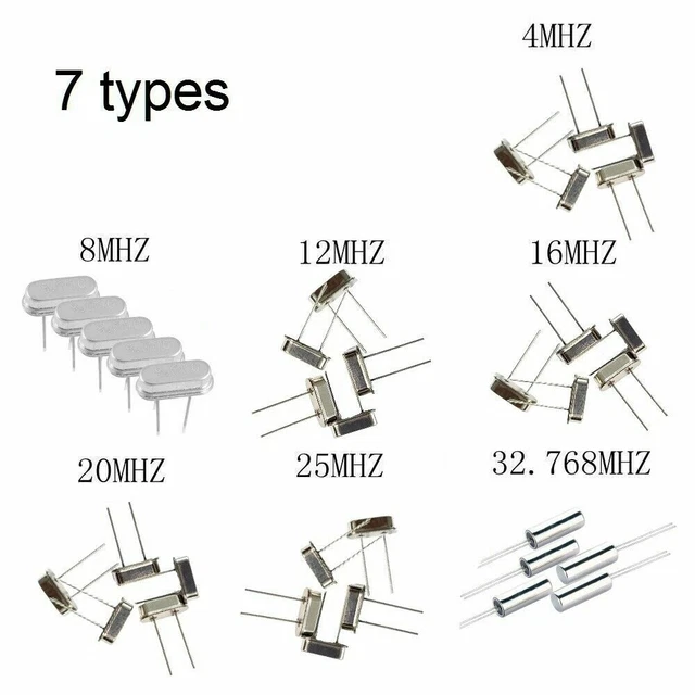 35PCS HC49S CRYSTAL Oscillator Ceramic Quartz Resonator Electronic Kit