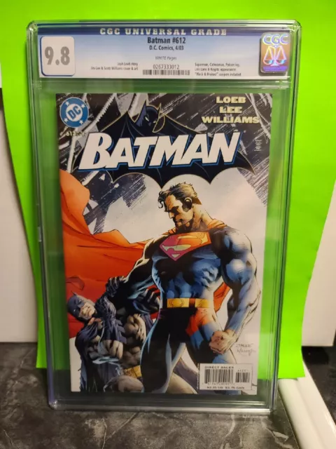 DC Comics BATMAN # 612 CGC 9.8 !! Jim Lee ! SUPERMAN ! hush