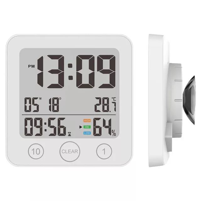 infactory Digital-Badezimmer-Uhr, Thermo-/Hygrometer, LCD, Versandrückläufer