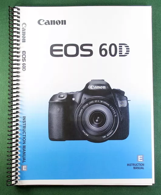 Canon EOS-60D Instruction Manual: 324 Pages & Protective Covers!
