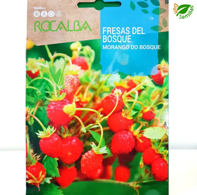 Fresas del Bosque ( 0,1 gr / 200 semillas apróx. ) Fragaria vesca - fresa