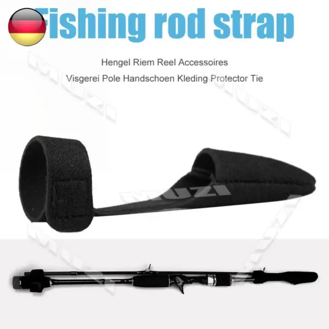 Sleeve Cover Fishing Rod Top Tip Protector Cap Belt Strap Tape Set Fish Tackle