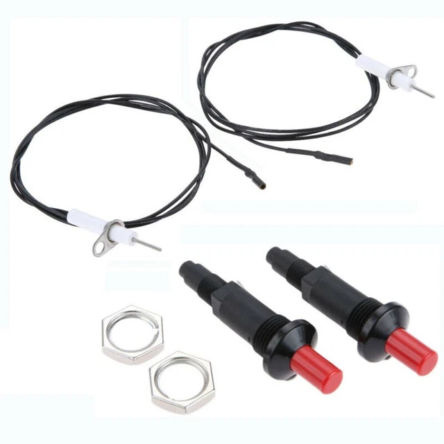 Lot De 6 Allumeurs Électroniques Pour Barbecue à Gaz - Bouton Poussoir Avec Pile AA, Fiable Et Durable