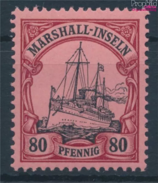 Marshall-Islands (German. colonies.) 21 with hinge 1901 Ship Imperial  (10214225