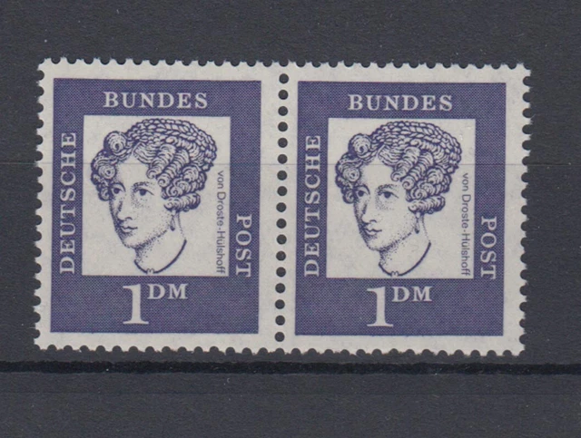 Bund 361y waagerechtes Paar Bedeutende Deutsche 1 DM postfrisch
