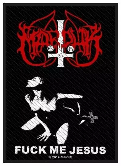 MARDUK - Fuck Me Jesus Aufnäher Patch Official Merchandise BLACK METAL