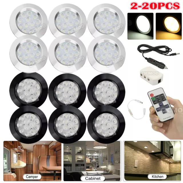 12V Interior LED Spot Lights Camper Van Caravan Motorhome Recessed Ceiling Lamp