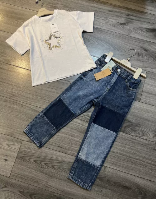 Jeans ragazza Next età 5-6 anni e pacchetto outfit top nuovi con etichette