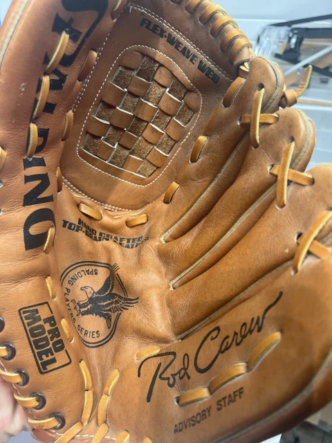 Vintage Rod Carew Spalding Baseball Glove RHT Advisory Staff 42 227 Vintage Rod Carew Spalding Baseball Glove RHT Advisory Staff 42 227