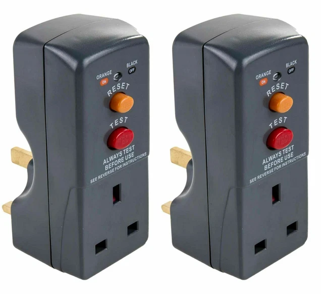 2 X MASTERPLUG ARCDKG RCD PLUGIN CIRCUIT BREAKER SAFETY TRIP SWITCH