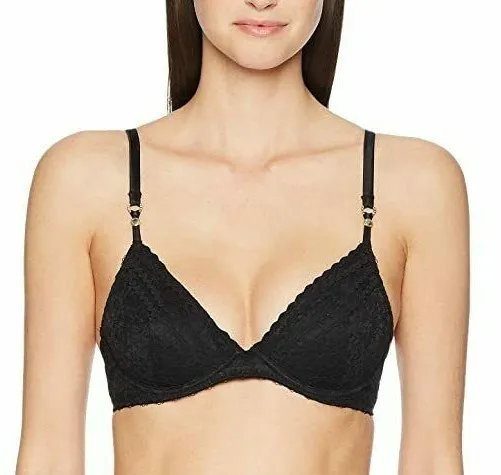 Stella McCartney Lottie Lusting Contour Bra Black Women's Size 32DD L68030