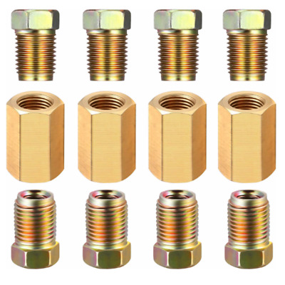 1set 1/4" 7/16-24 Inverted Brake Line Fittings w/ brass Unions