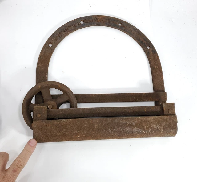 4 Antique Sliding Barn Door Rollers Old Iron Hardware 3