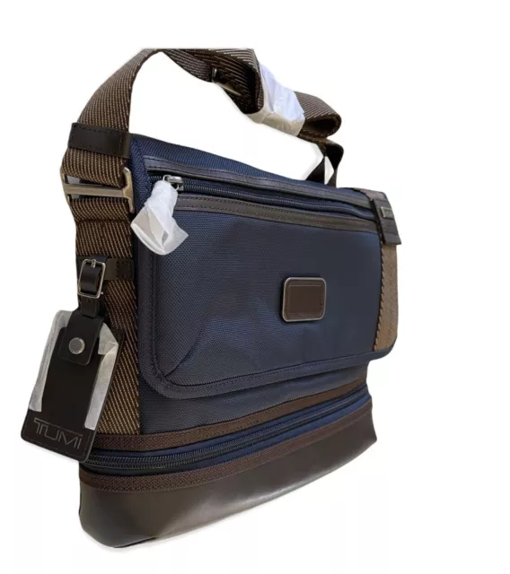 Tumi Glenview Expandable Crossbody, Nylon & Leather, 0222337NVYO, Navy Blue