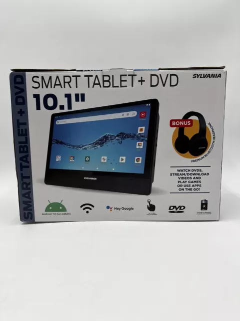 Sylvania 10.1" Tablet/Portable DVD  w/ BT Headphones New Open Box